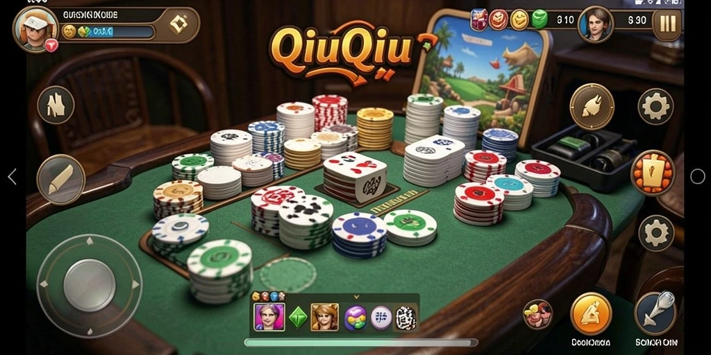 Screenshot gameplay QiuQiu yang menarik dan kompetitif.