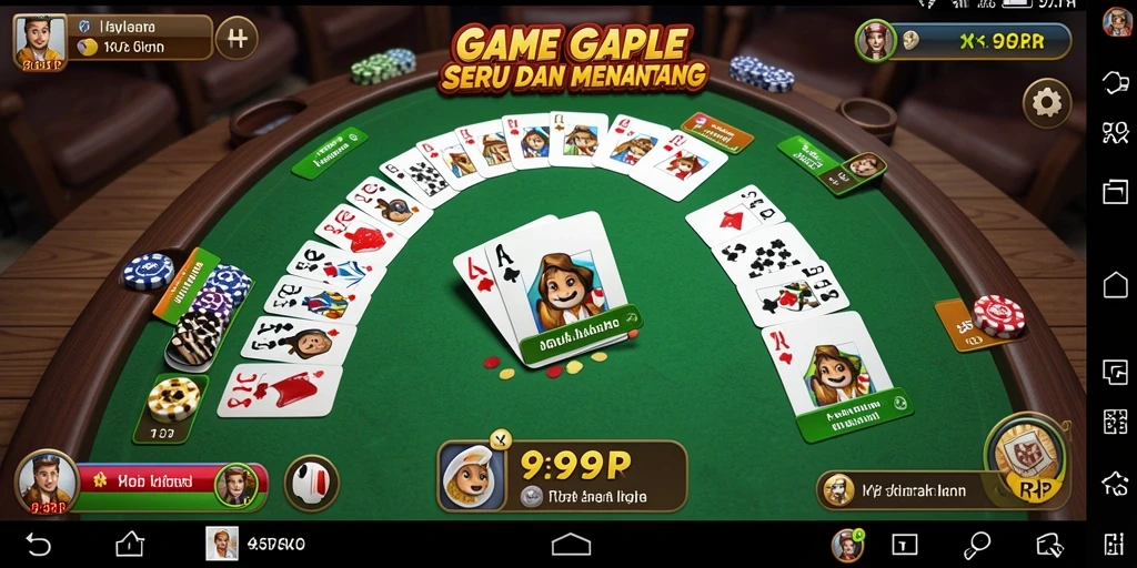 Tampilan gameplay Gaple yang seru di 99RP.