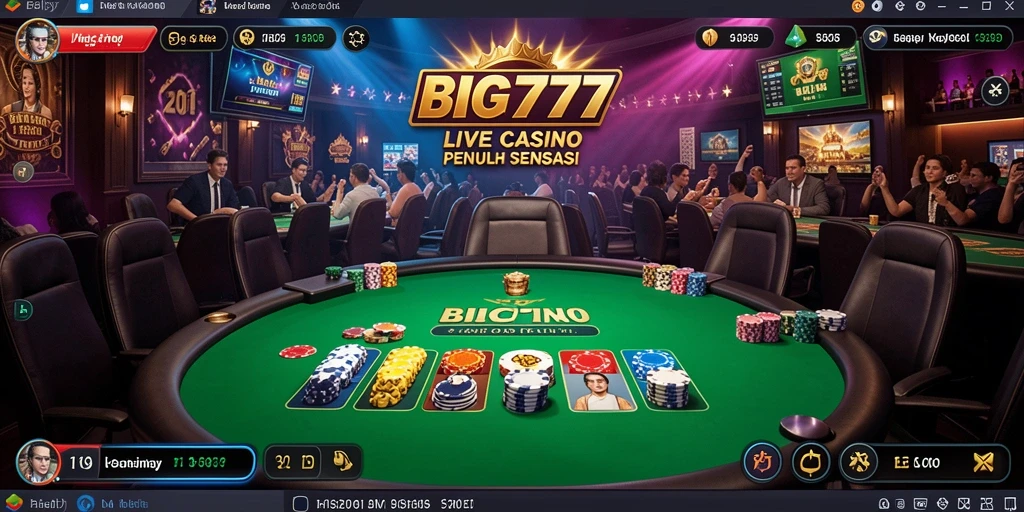 Screenshot dari gameplay mendebarkan di Live Casino BIG777.