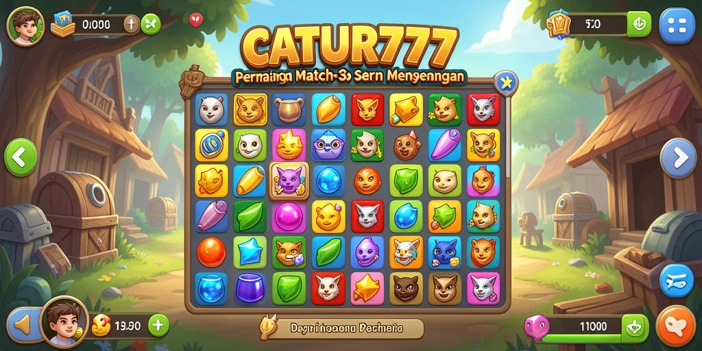 Tampilan penuh warna dari gameplay CATUR777 yang adiktif.