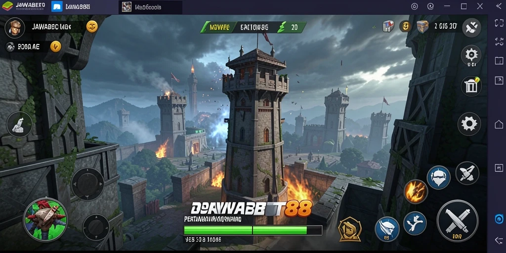 Gameplay seru dari <strong>JAWABET88</strong> saat membangun pertahanan menara.