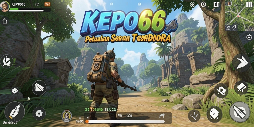 Screenshot KEPO66 menampilkan pemain yang menjelajahi dunia terbuka yang luas.