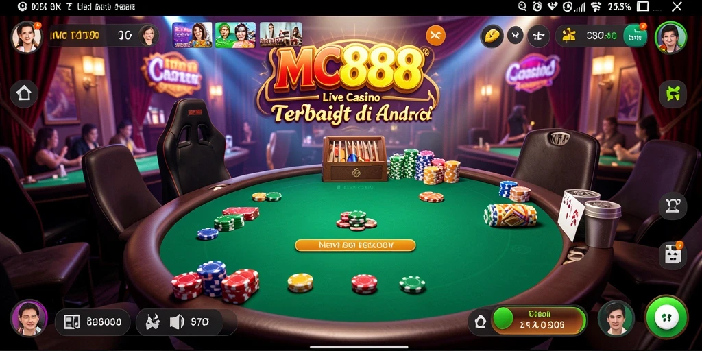 Tampilan gameplay Live Casino yang mengesankan di MC888.