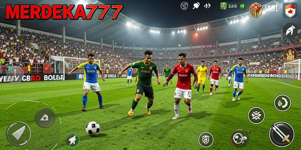 Tampilan permainan sepak bola yang mendebarkan dari MERDEKA777.