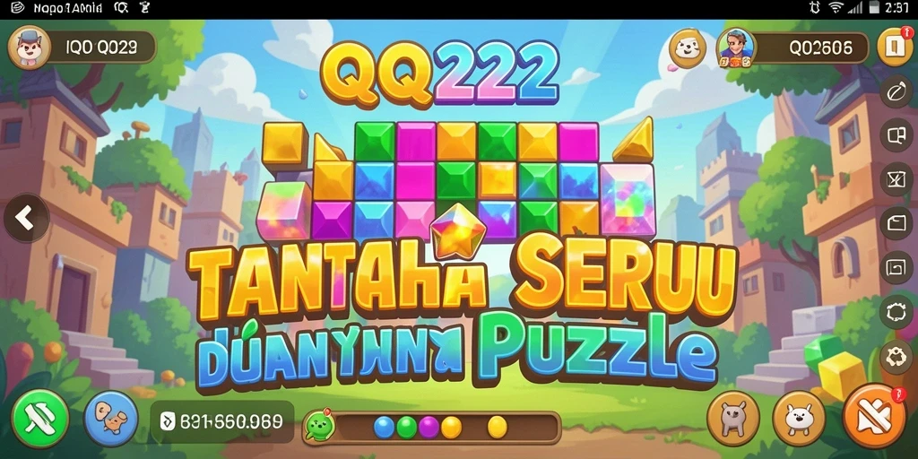 Screenshot dari gameplay QQ222 yang menunjukkan tantangan puzzle.