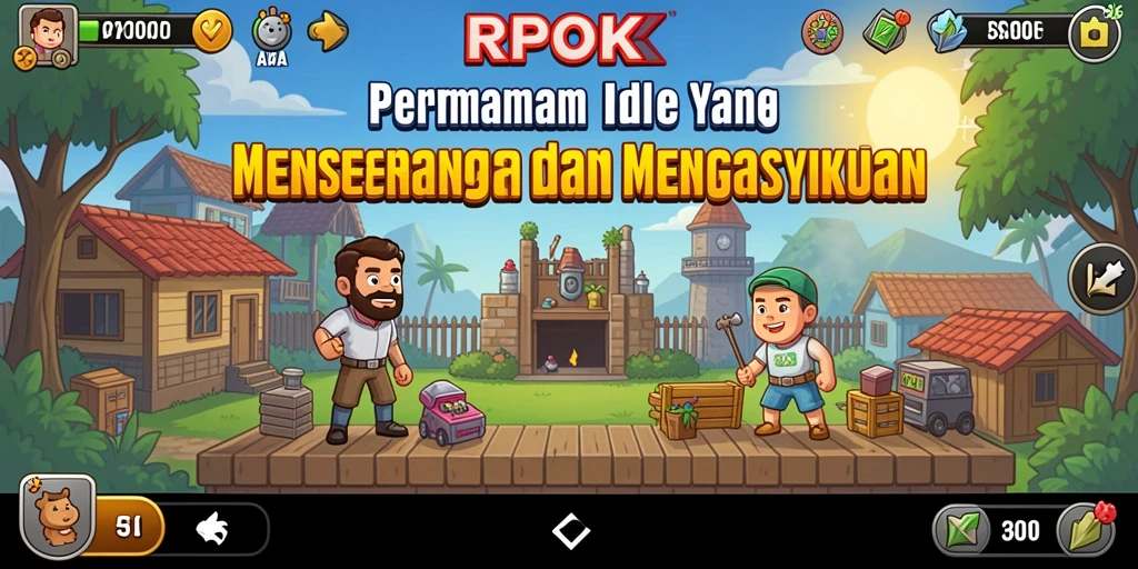 Screenshot gameplay RPOK yang menunjukkan karakter sedang berkembang.