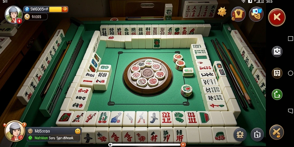 Tampilan gameplay <strong>SM605</strong> dengan mahjong yang menantang dan grafis yang menarik.