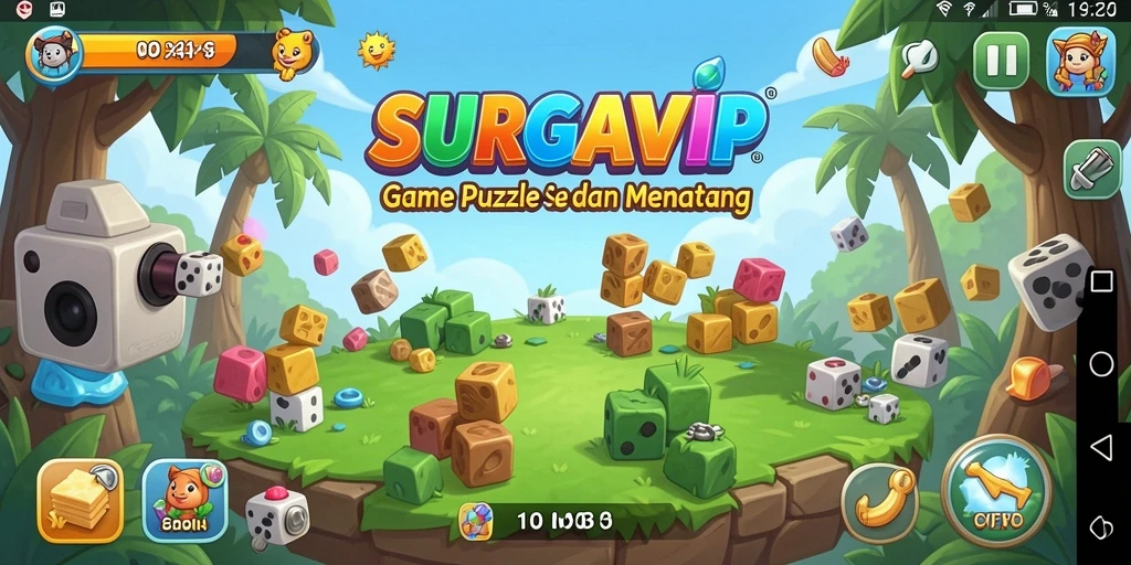 Screenshot gameplay SURGAVIP menampilkan tantangan Puzzle yang seru.