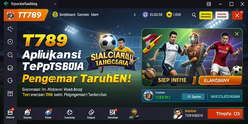 Tangkapan layar utama TT789 menunjukkan pengalaman taruhan yang seru dalam aplikasi Sportsbook.