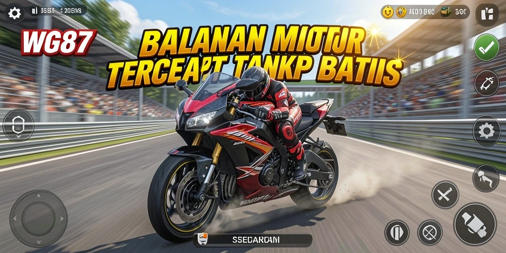 Tampilan gameplay menarik dari balapan motor di WG87.